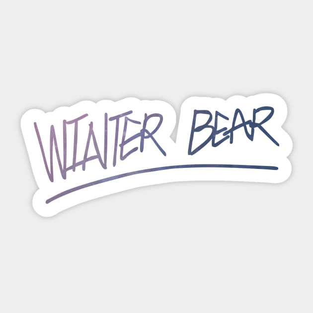 winter bear v2 Sticker by tonguetied